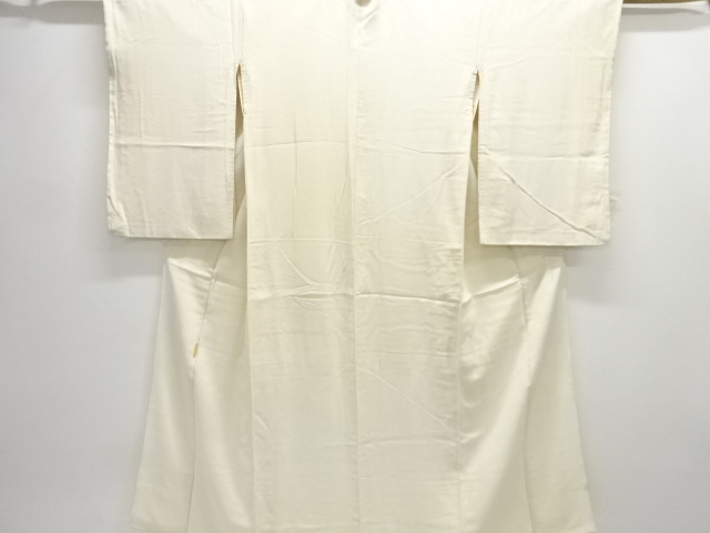 JAPANESE KIMONO / ANTIQUE WHITE BROCADE KIMONO FOR SUMMER NAKAGI